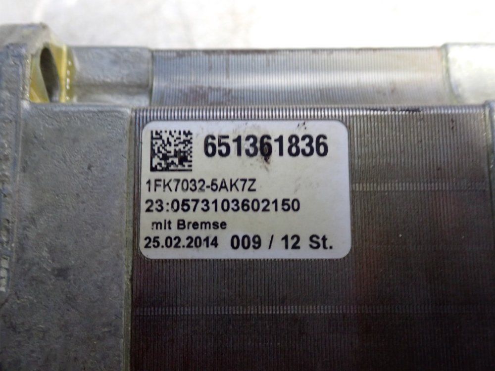 Siemens 10000 Rpm Servo Motor - 1fk7032-5ak71-1lh0