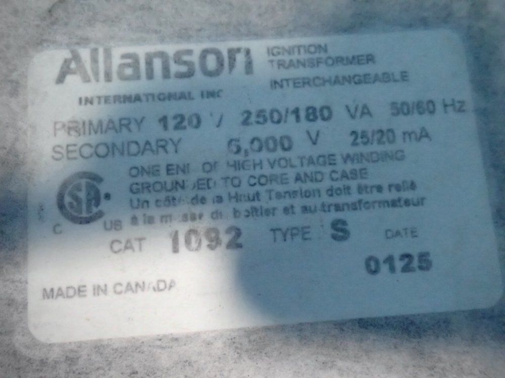 Allanson 25/20 Ma Transformer - 1092