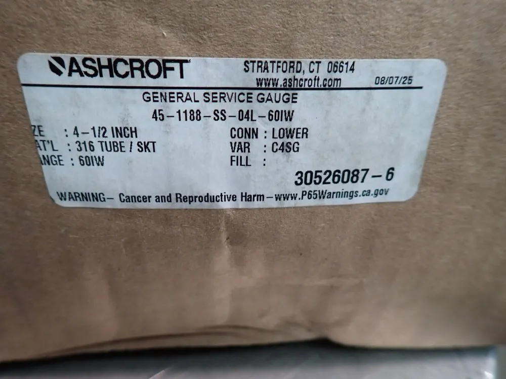 Ashcroft Gauges - 45-1188-ss-04l-601w