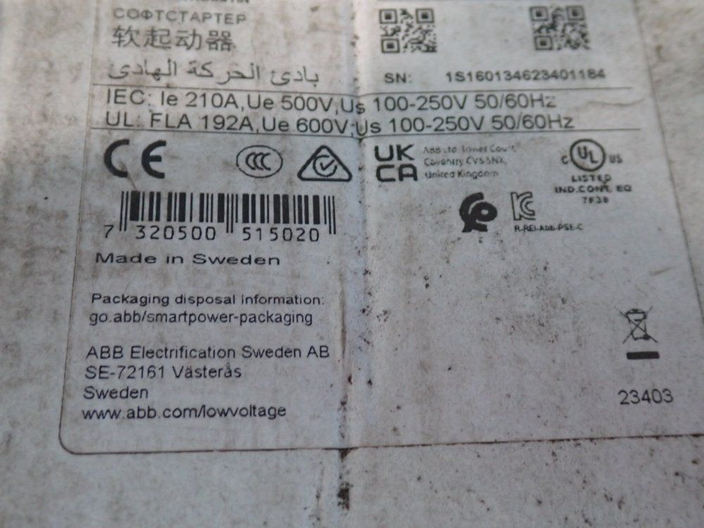 Abb 210 A Softstarter - Pse210-600-70-1