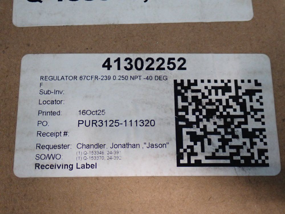 Fisher 250 Psi Pressure Regulator - 67cfr