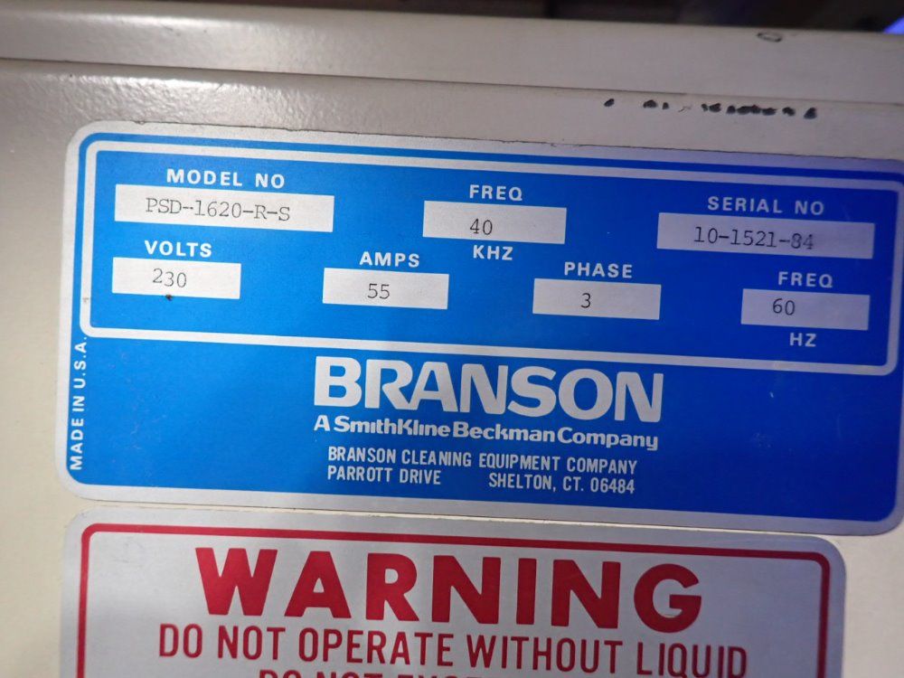 Branson Degreaser System - Psd-1620-r-s