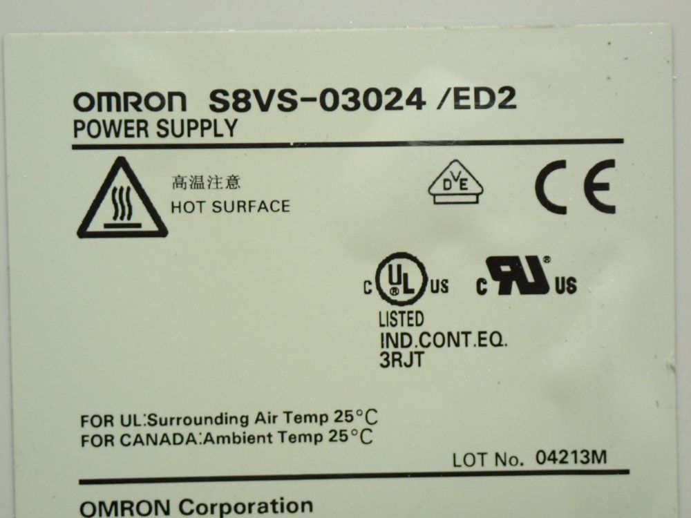 Omron S8vs-series Switch Mode Power Supply - S8vs-03024/ed2