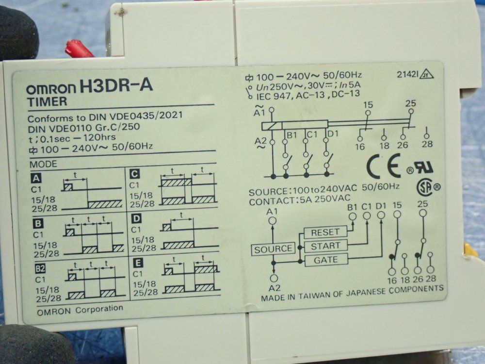 Omron 1.2 Second - 120 Hour Multifunction Solid State Timer - H3dr-a