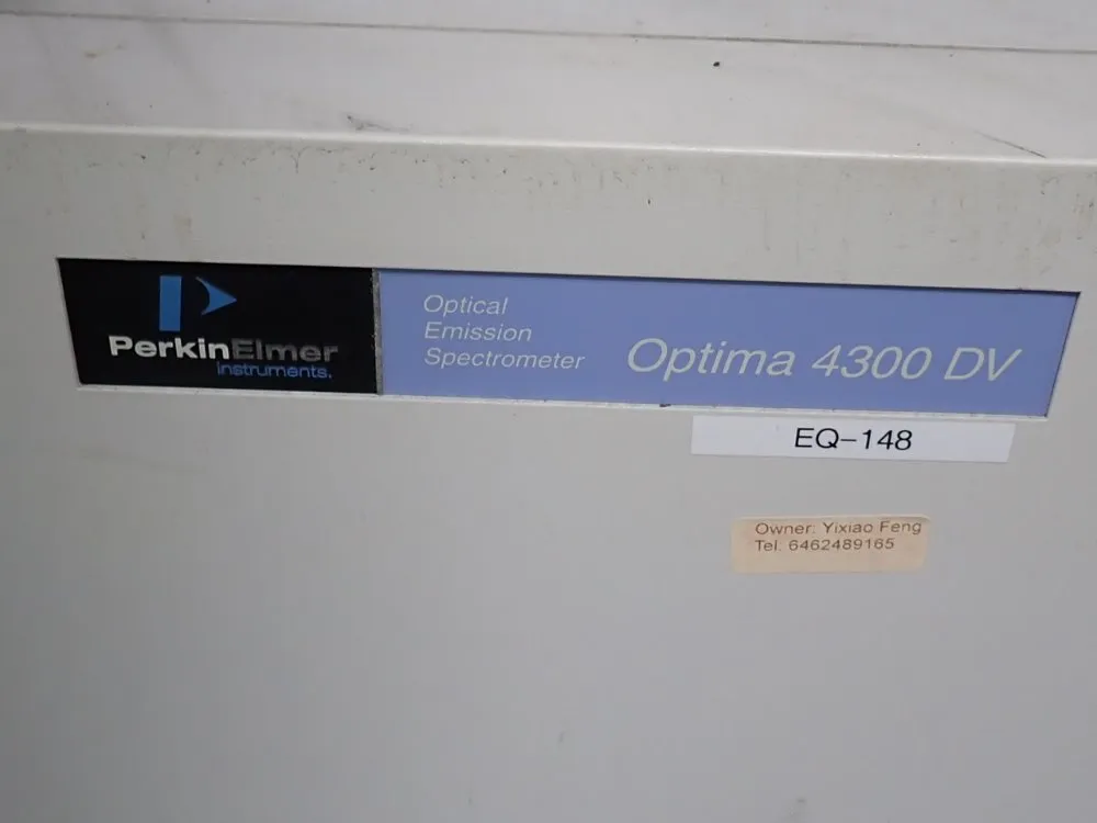 Perkin Elmer Optical Emission Spectrometer - Optima 4300 Dv