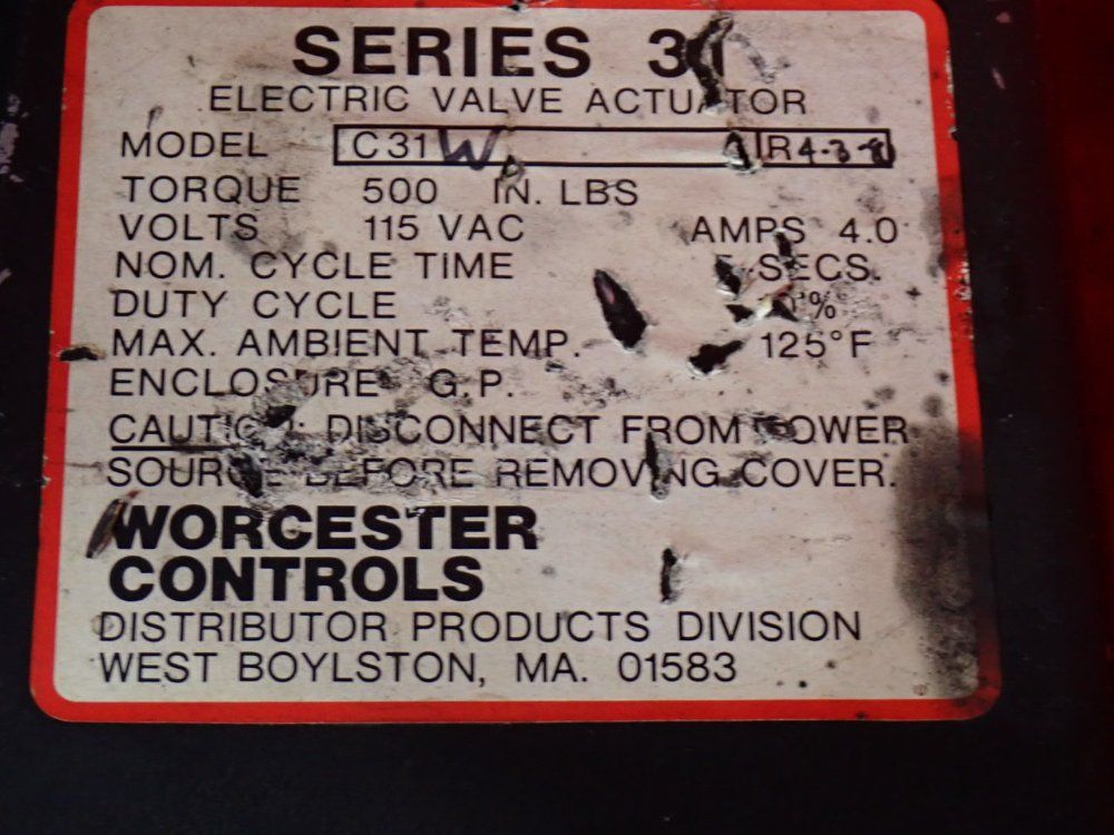 Worcester Controls Electric Actuator