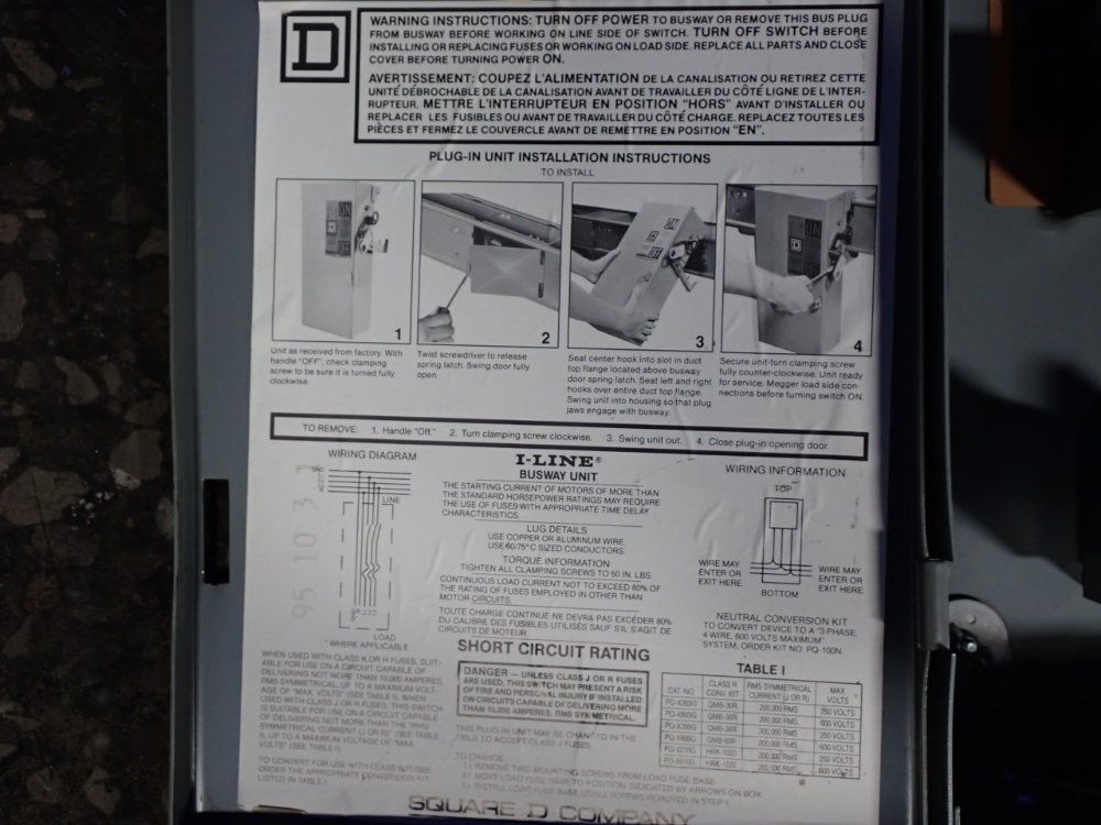 Square D Busway Switch - Pq3606g