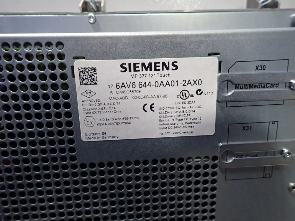 Siemens Control Panel - Ecs-4426