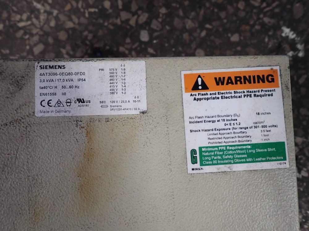 Siemens 3,0 Kva / 17,0 Kva Transformer - 4at3096-0eq80-0fd0