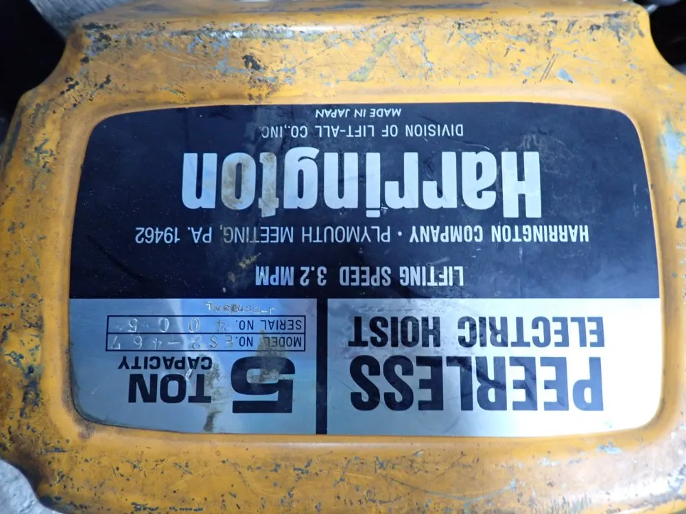 Harrington 5 Ton Electric Hoist - Es2-467