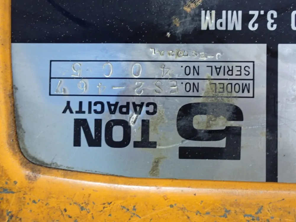 Harrington 5 Ton Electric Hoist - Es2-467