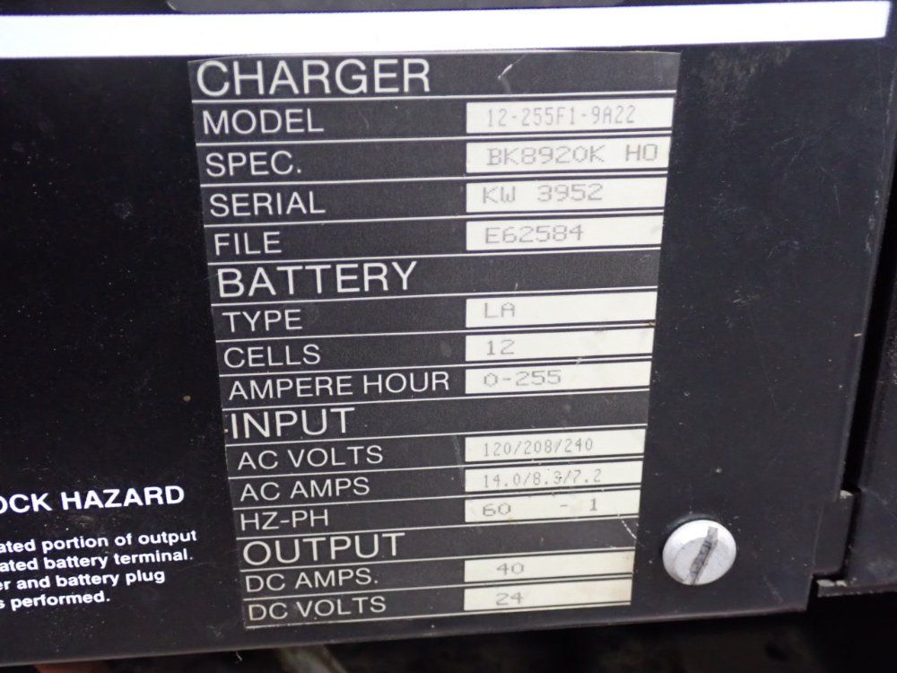 Kw Battery Co. 24 Volt Battery Charger - 12-255f1-9a22