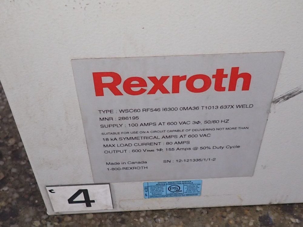 Rexroth Weld Controller - Wsc60 Rf546 I6300 0ma36 T1013 637x