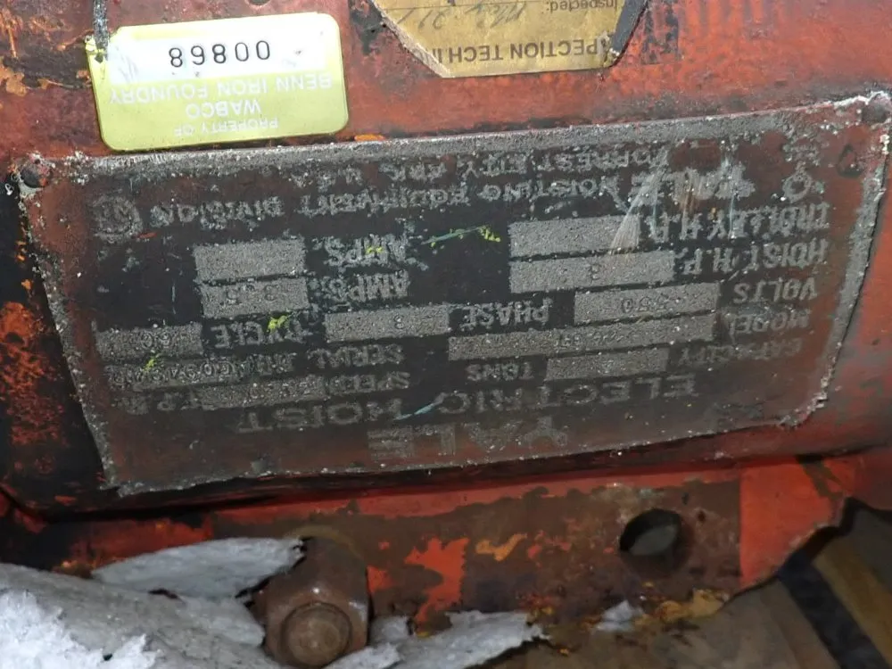 Yale 2 Tons Electric Hoist