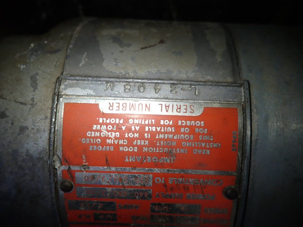 Columbus Mckinnon Corporation 1/4 Ton Electric Chain Hoist - B