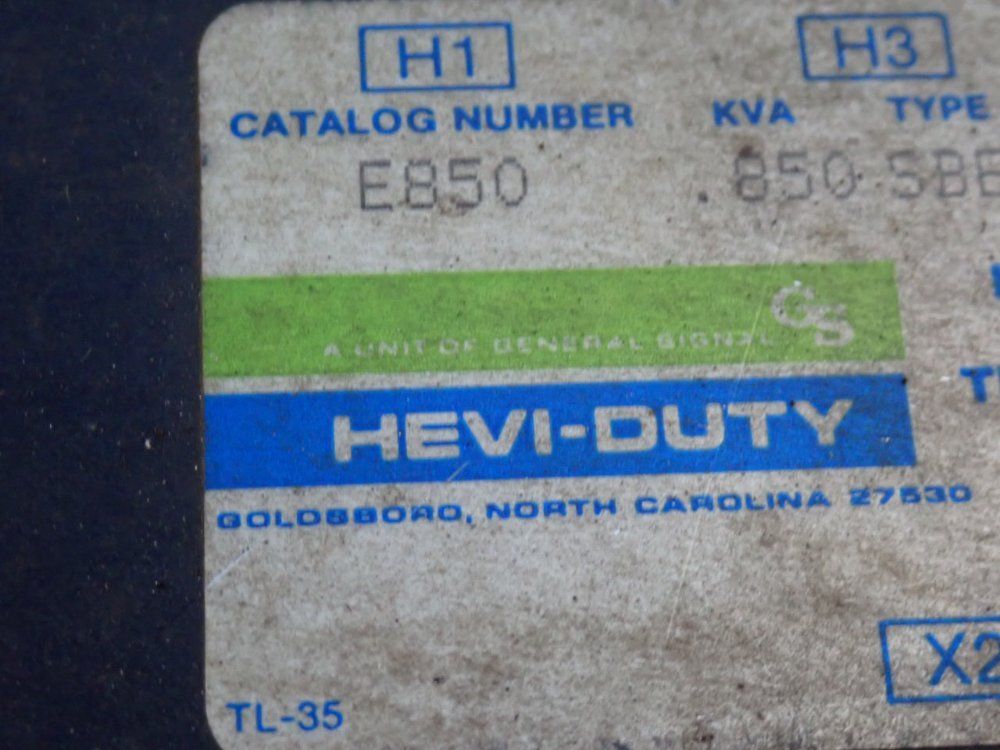 Hevi-duty 0.850 Kva Transformer - E850