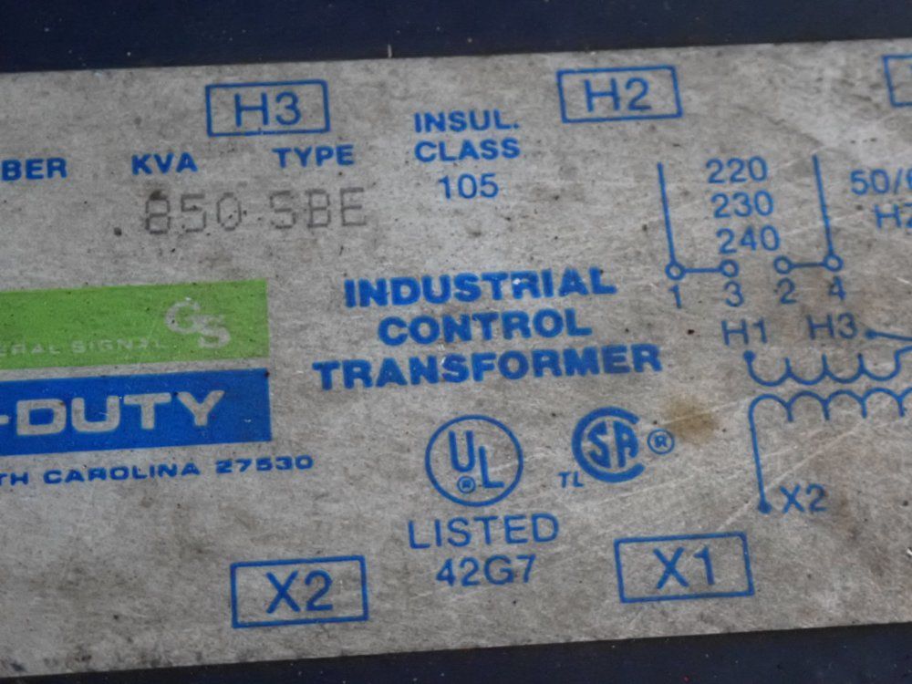 Hevi-duty 0.850 Kva Transformer - E850