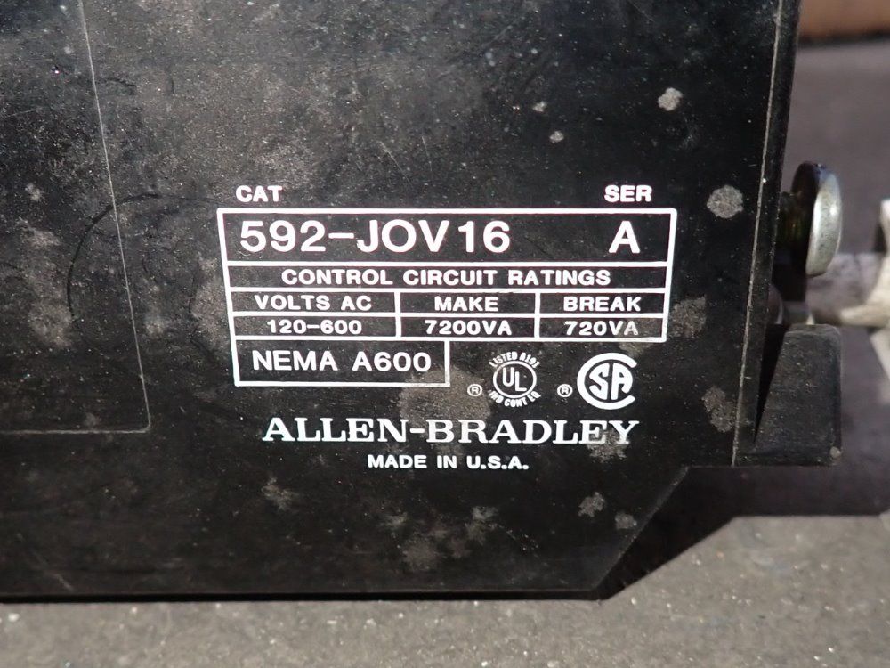 Allen Bradley Overload Relay - 592-j0v16