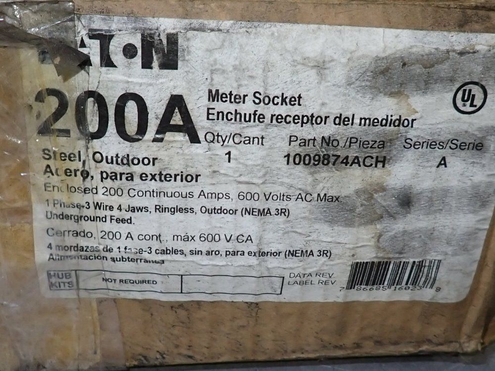 Eaton 200 Amps Meter Socket - 1009874ach