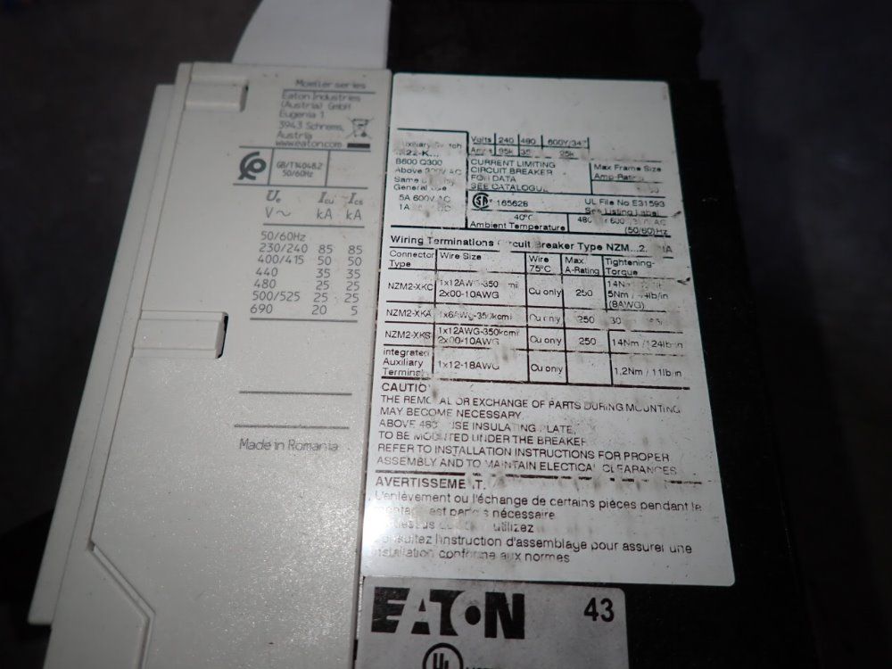 Eaton Circuit Breaker - Nzmn2-ve160-na