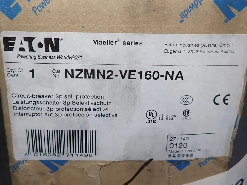 Eaton Circuit Breaker - Nzmn2-ve160-na