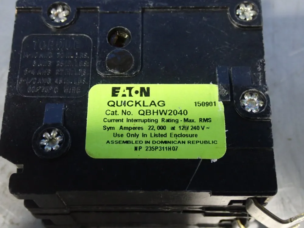 Eaton Circuit Breaker - Qbhw2040