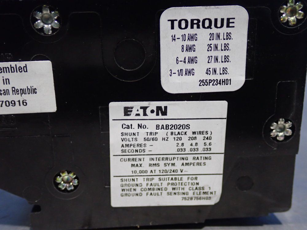 Eaton Circuit Breaker - Bab2020s