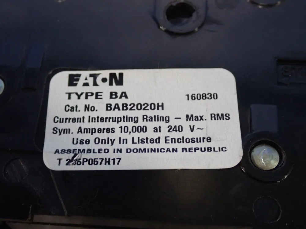 Eaton Circuit Breaker - Bab2020h