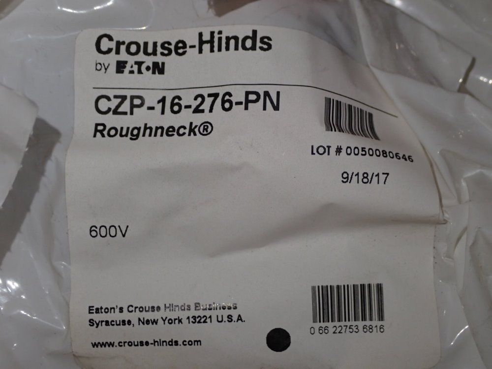 Crouse Hinds Electrical Connectors - Czp-16-276-pn