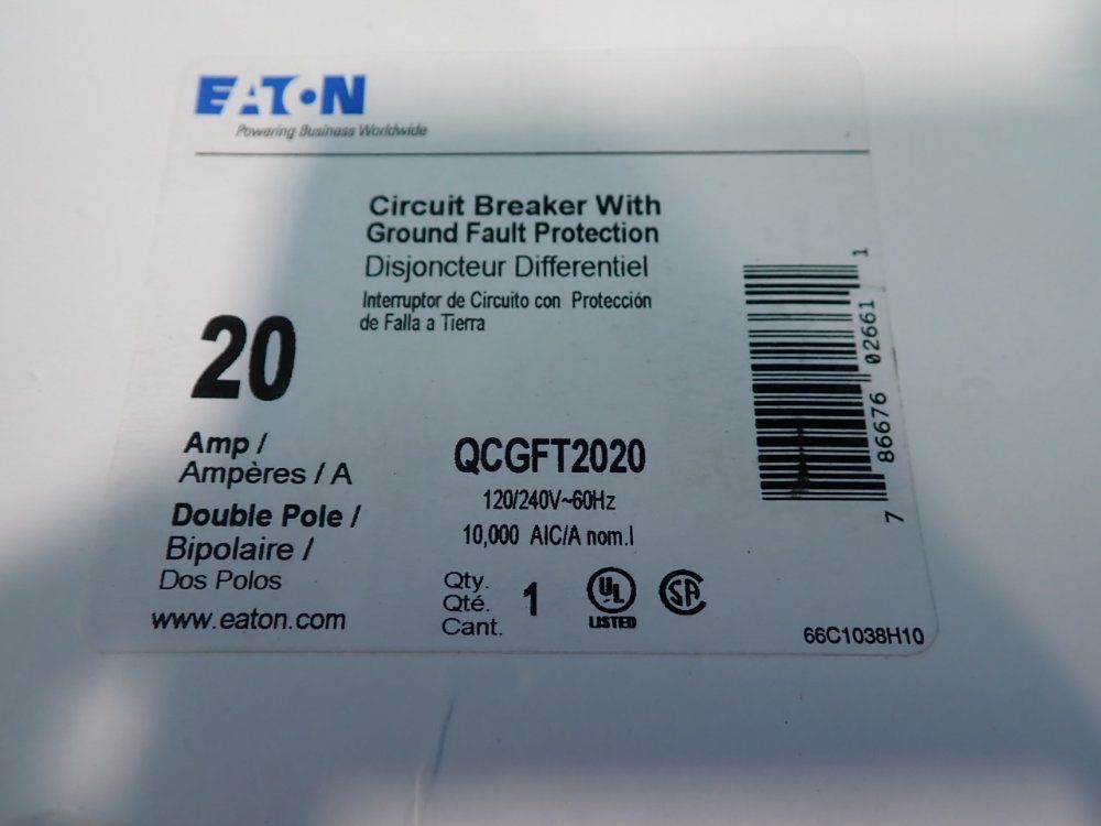 Eaton Circuit Breaker - Qcgft2020