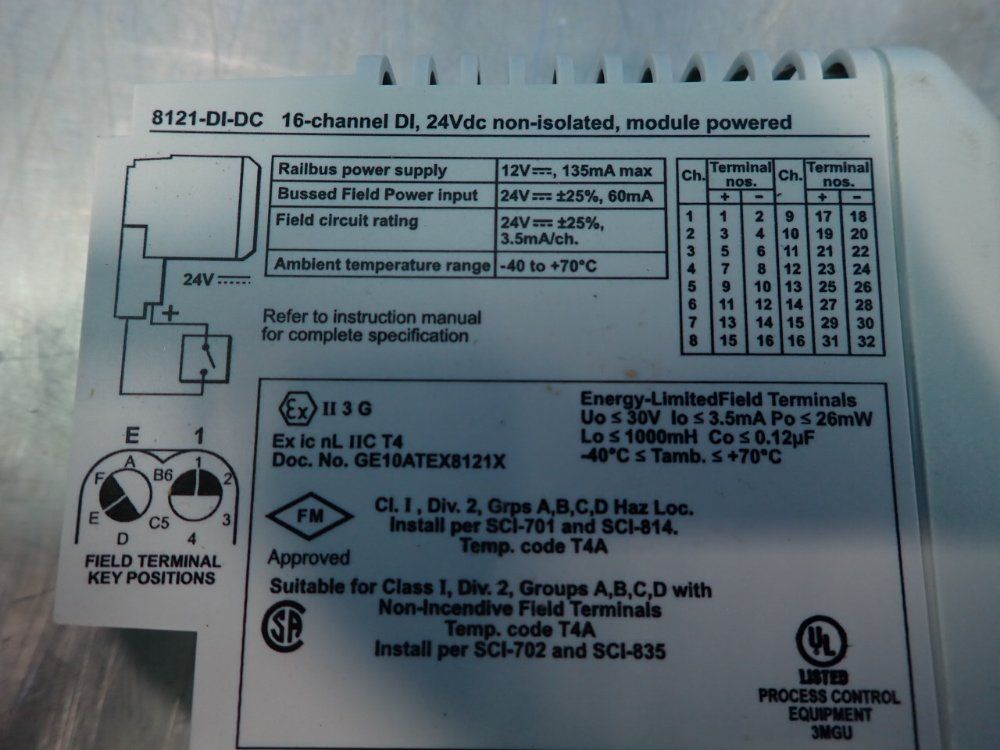 Ge Fanuc Input Module - 8121-d1-dc-01