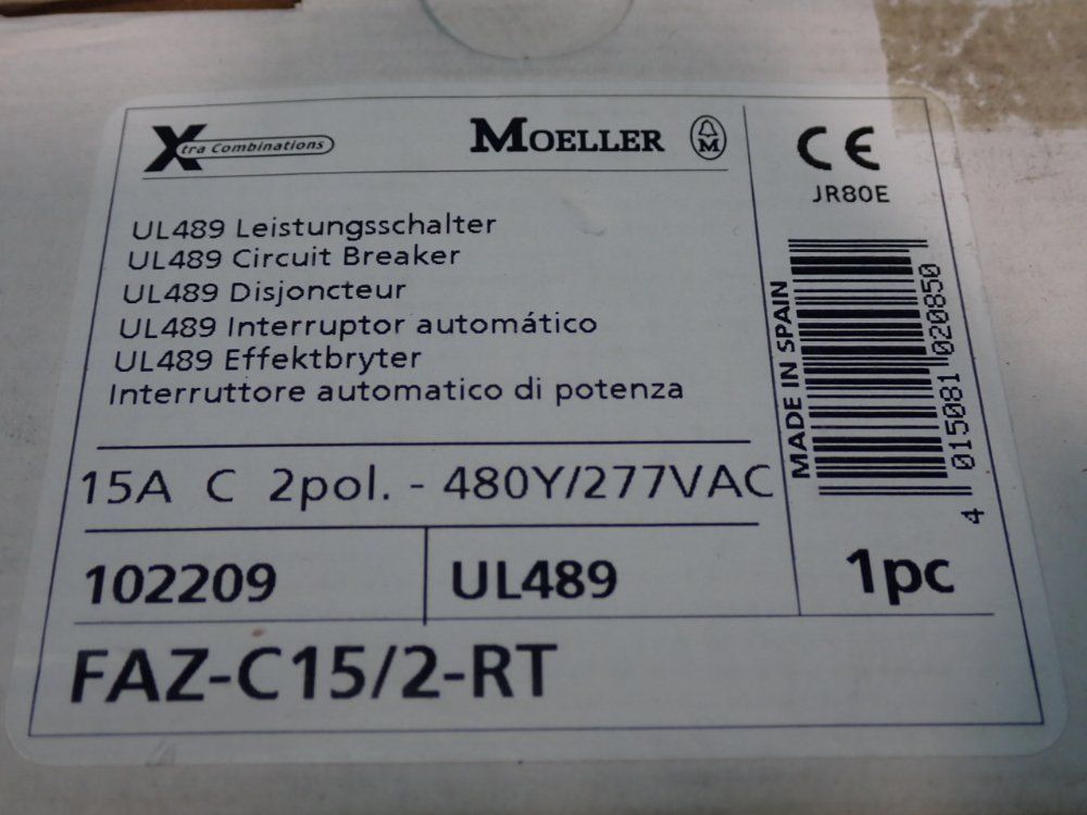 Eaton Circuit Breaker - Faz-c15/2-rt