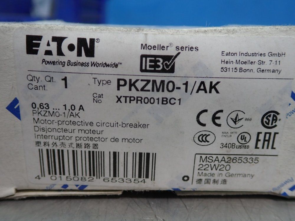 Eaton Motor-protective Circuit Breaker - Pkzm0-1/ak