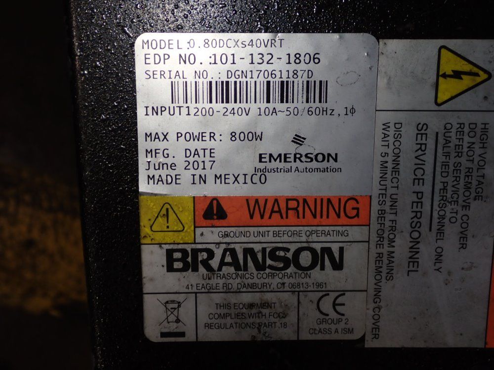Branson Controller - 80dcxs40vrt