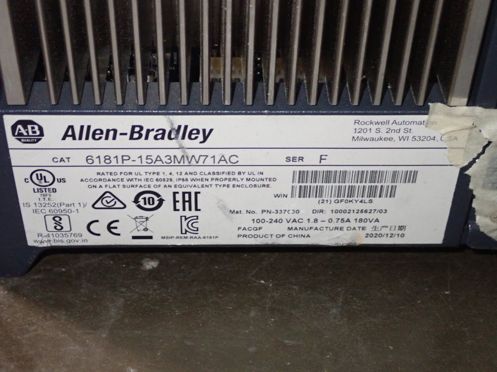 Allen Bradley 15" Monitor - 6181p-15a3mw71ac