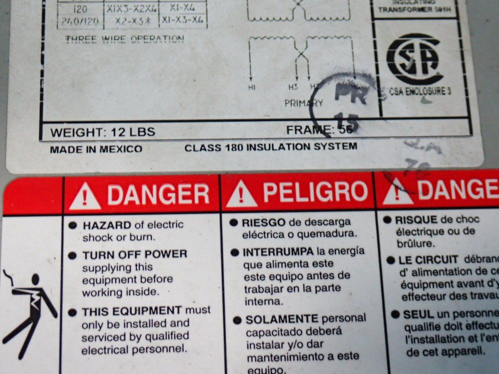 Eaton 0.25 Kva Transformer - S20n11s26n