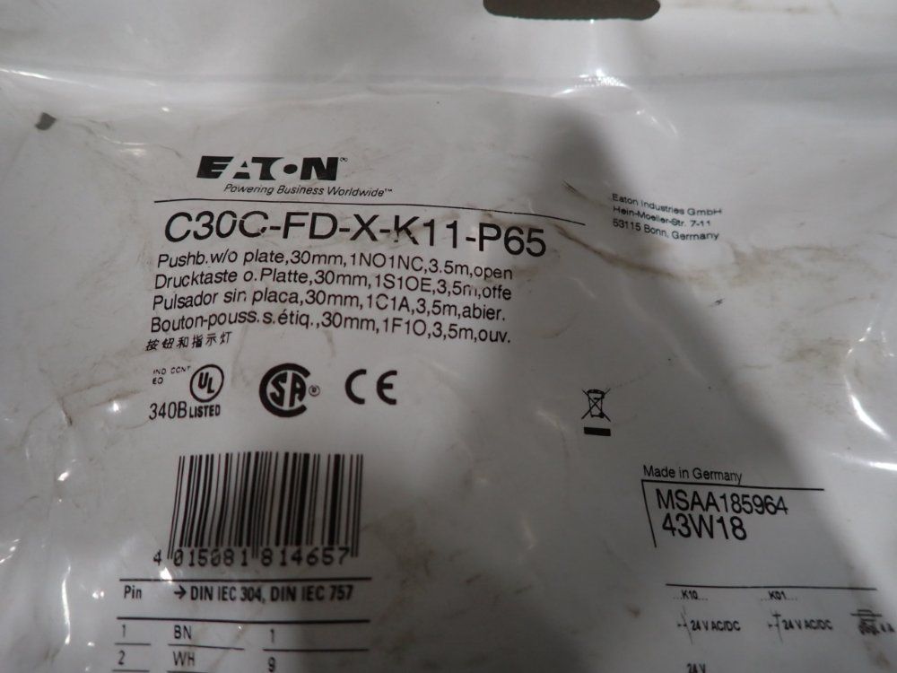 Eaton Flush Push Button -