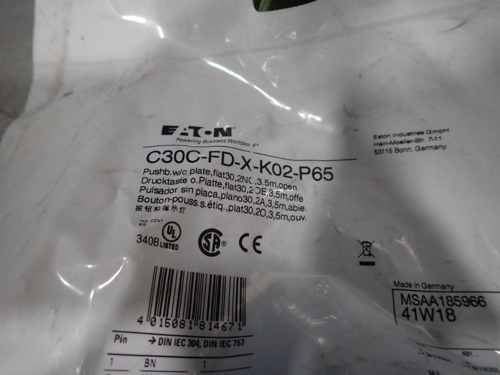 Eaton Flush Push Button -