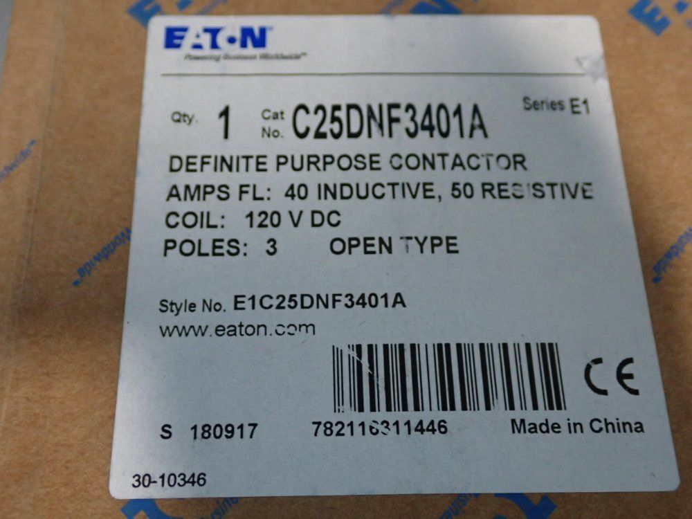Eaton Definite Purpose Contactor - C25dnf3401a