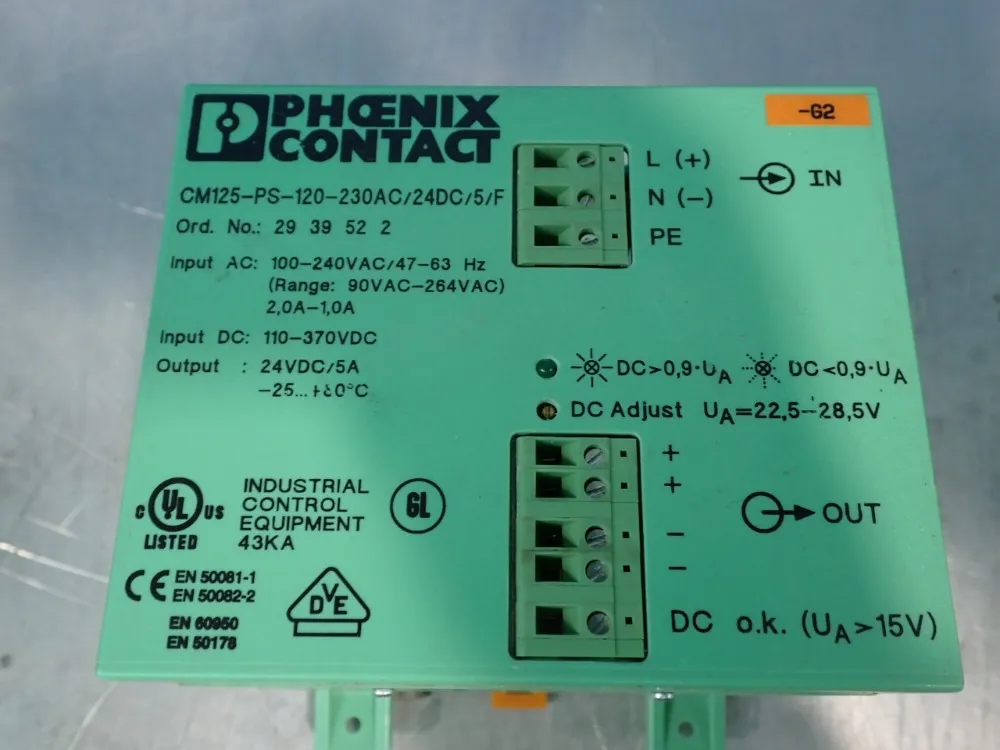 Phoenix Contact Primary-switched Power Supply - Cm125-ps-120-230ac/24dc/5/f