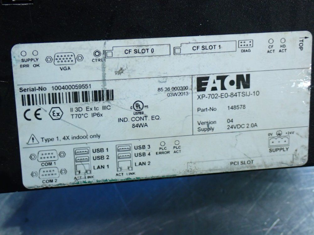 Eaton Xp500-series Touchscreen Industrial Operator Interface Panel - Xp-702-e0-84tsij-10
