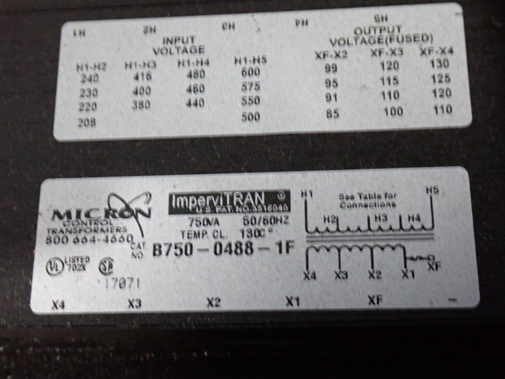 Micron 750 Va Transformer - B750-0488-1f