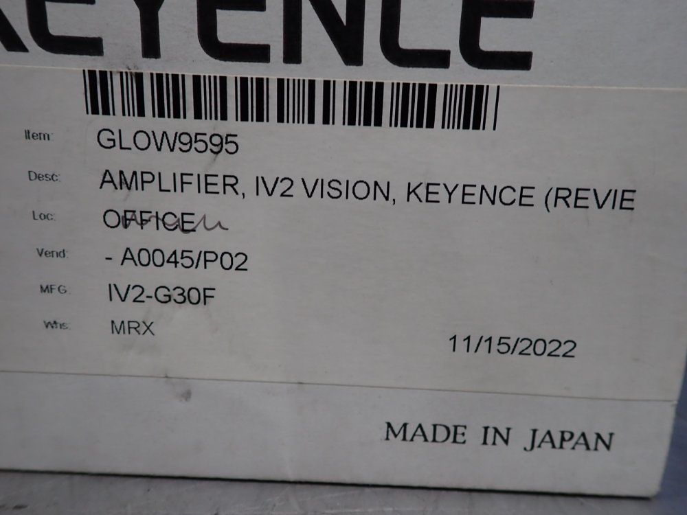 Keyence Vision Sensor - Iv2-g30f