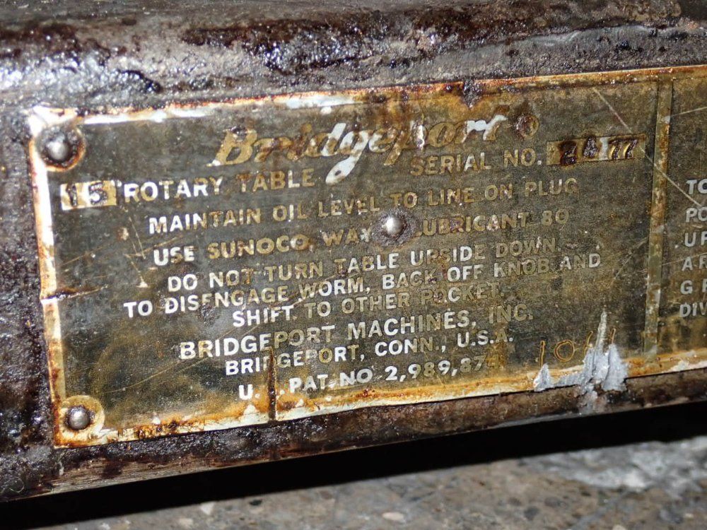 Bridgeport 15" Rotary Table