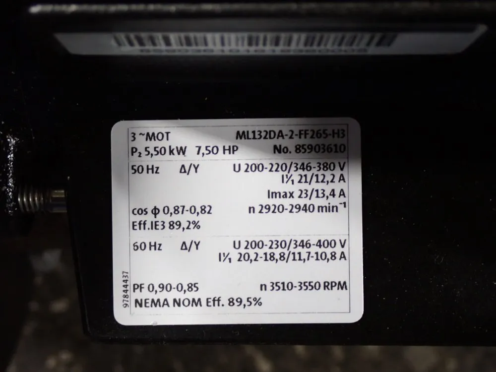 Grundfos Centrifugal Pump - Ml132da-2-ff265-h3