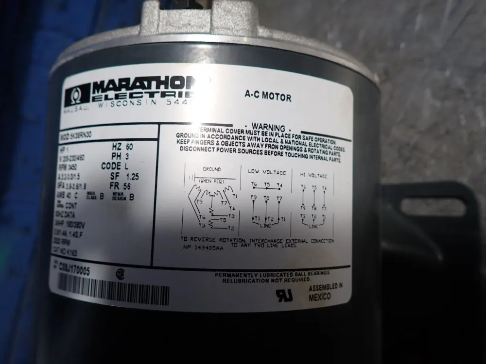 Marathon Electric 1 Hp Motor - 5k38rn30