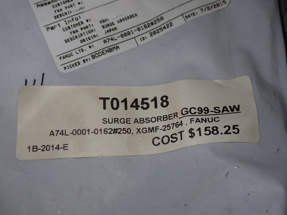 Fanuc Surge Absorber - A74l-0001-0162#250