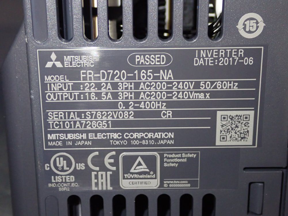 Mitsubishi Electric Inverter - Fr-d720-165-na