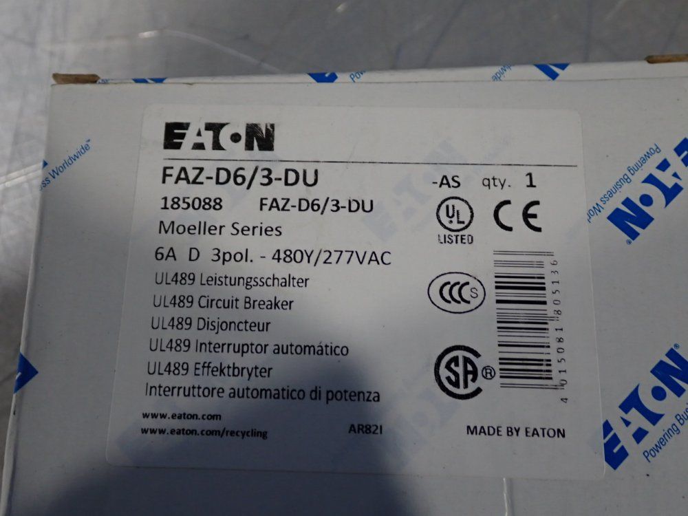 Eaton Circuit Breaker - Faz-d6/3-du