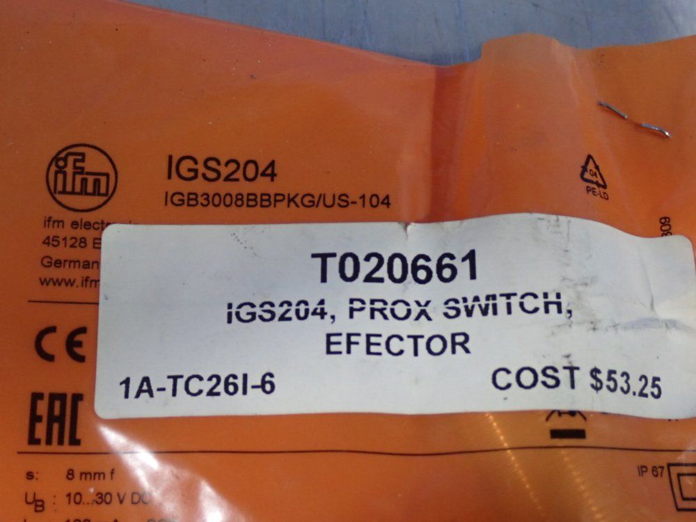 Ifm Inductive Sensor - Igs204